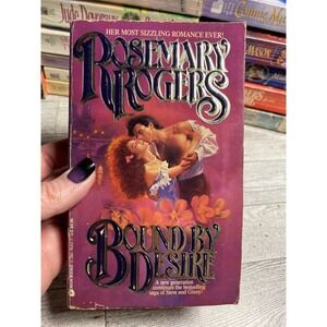 Rosemary Rogers Bound by Desire 1988 Vintage Paperback Romance Novel Clinch Avon